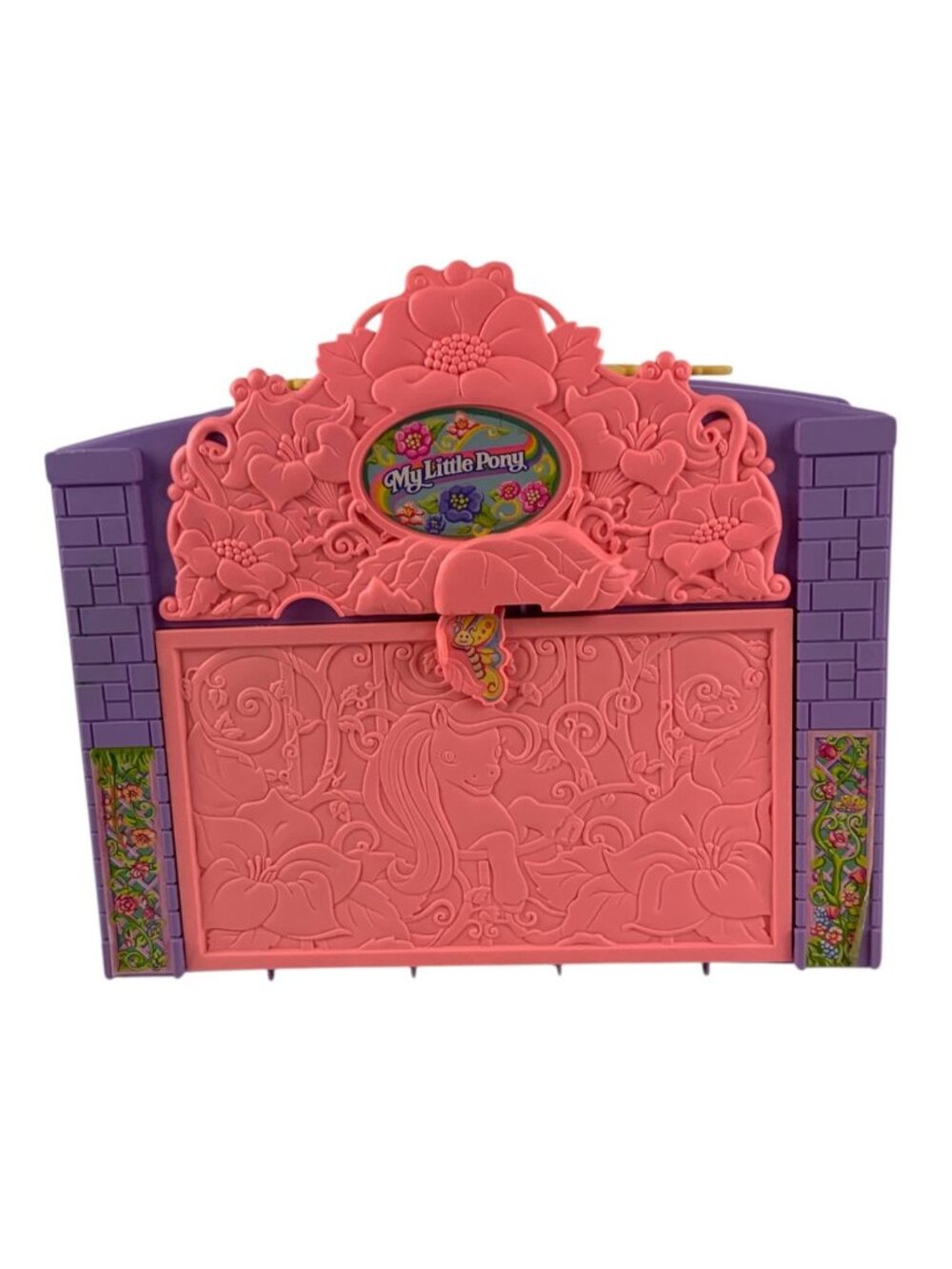 My Little Pony G2 Pony Garden Play Case Embossed Floral Design Purple Pink